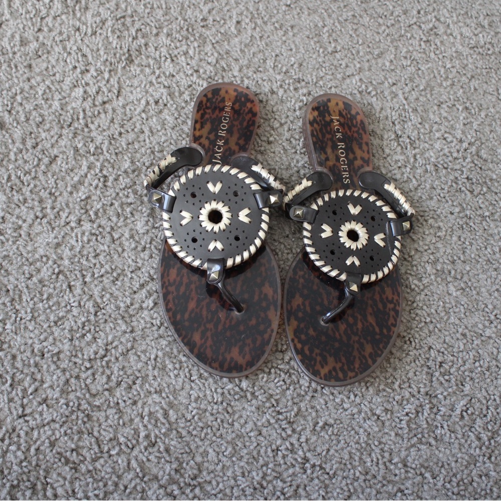 Jack Rogers Georgica Jelly Sandals in Brown